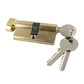60MM 全銅鎖芯  鋅合金橢圓旋鈕  3個普通鐵鑰匙 7.6元 