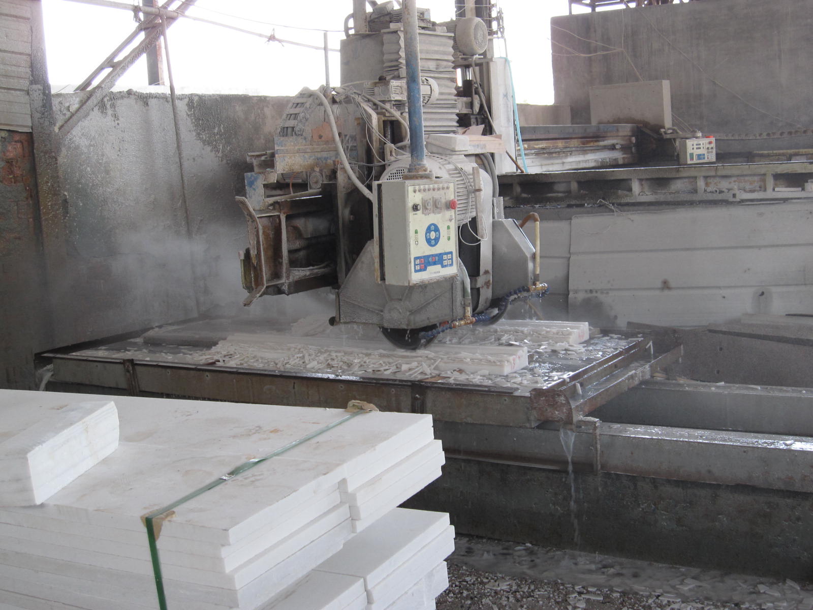 石材加工现场