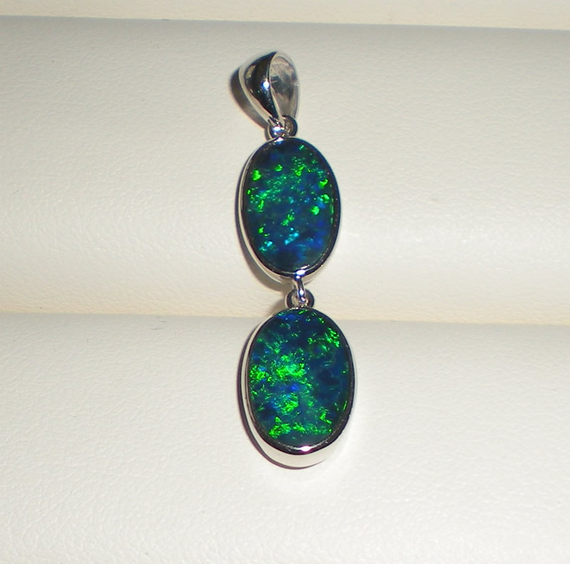 澳大利亚天然欧泊/opal/澳宝14k金镶吊坠